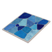 Schattierungen der abstrakten blauen Mosaikkunst Fliese (Seite)