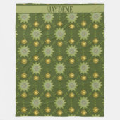 Schattierungen der geometrischen Blume des Olivenö Fleecedecke (Vorderseite)