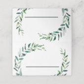 Schattierungen der grünen Platzkarte (Außenseite Aufgefaltet)