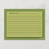 Schattierungen der grünen Rezept-Karte Postkarte (Rückseite)
