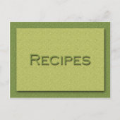 Schattierungen der grünen Rezept-Karte Postkarte (Vorderseite)