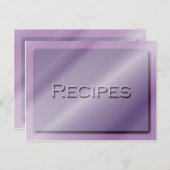 Schattierungen der Lila Rezept-Karte Postkarte (Vorne/Hinten)