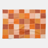Schattierungen der Orangen Quadrate Geschirrtuch (Horizontal)