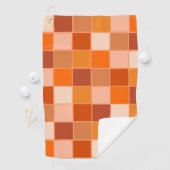Schattierungen der Orangen Quadrate Golfhandtuch (Insitu)