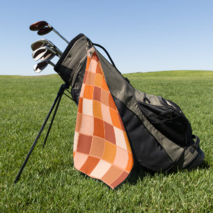 Schattierungen der Orangen Quadrate Golfhandtuch
