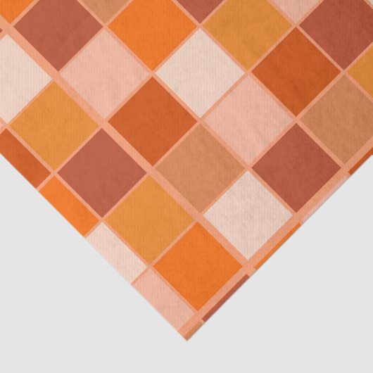 Schattierungen der Orangen Quadrate Seidenpapier (Ausschnitt)