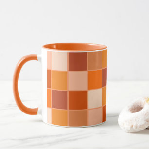 Schattierungen der Orangen Quadrate Tasse
