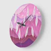 Schattierungen der Pink Nature Wall Clock Große Wanduhr (Winkel)
