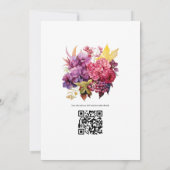 Schattierungen der Weinfloralhochzeit Einladung (Rückseite)