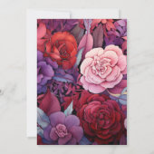 Schattierungen der Weinfloralhochzeit Einladung (Rückseite)