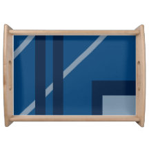 Schattierungen des blauen Serviertabletts