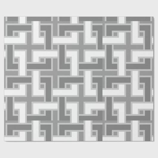 Schattierungen des grauen MCM Mitte Jahrhundert Ab Geschenkpapier (Flach)