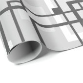 Schattierungen des grauen MCM Mitte Jahrhundert Ab Geschenkpapier (Rolleneckpunkt)