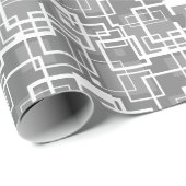 Schattierungen des grauen MCM Mitte Jahrhundert Ab Geschenkpapier (Rolleneckpunkt)