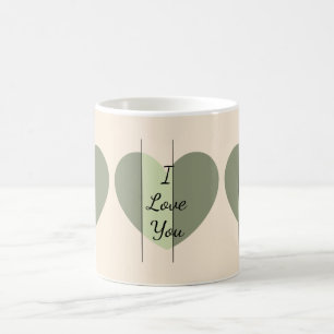 Schattierungen des grünen Herzens Kaffeetasse