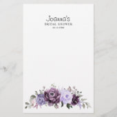 Schattierungen des Lila Blooms Brautparty Game (Rückseite)