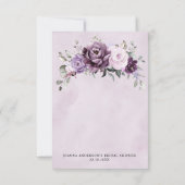 Schattierungen des Lila blutigen Brautparty Dankeskarte (Rückseite)
