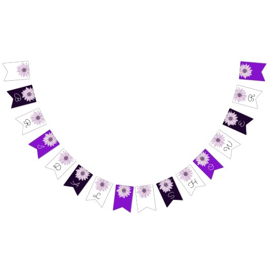 Schattierungen des Lila Daisy-Brautparty Wimpelkette (Alle)