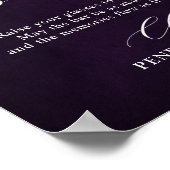 Schattierungen des Lila Hochzeitssegments Open Bar Poster (Ecke)