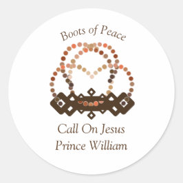 Schattierungen eines Prinzenjungen mit voller Rüst Runder Aufkleber