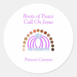 Schattierungen eines Prinzessinnen, vollwertige Rü Runder Aufkleber