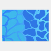 Schattierungen für blaues glänzendes Umschlagpapie Geschenkpapier Set (Vorderseite)