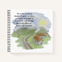 Schattierungen für grünes Notebook Notizblock