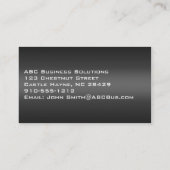 Schattierungen grauer, moderner Standard-Visitenka Visitenkarte (Rückseite)