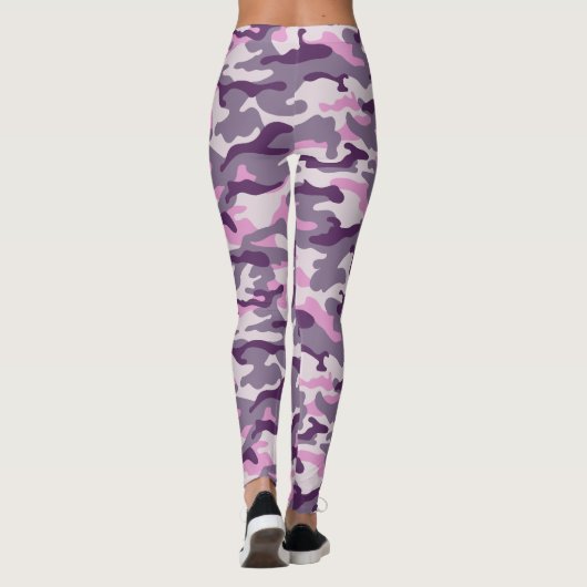 Schattierungen im rosa Camouflage-Stil Leggings (Rückseite)