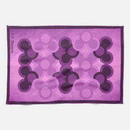 Schattierungen Lila Abstrakter geometrischer Kreis Geschirrtuch