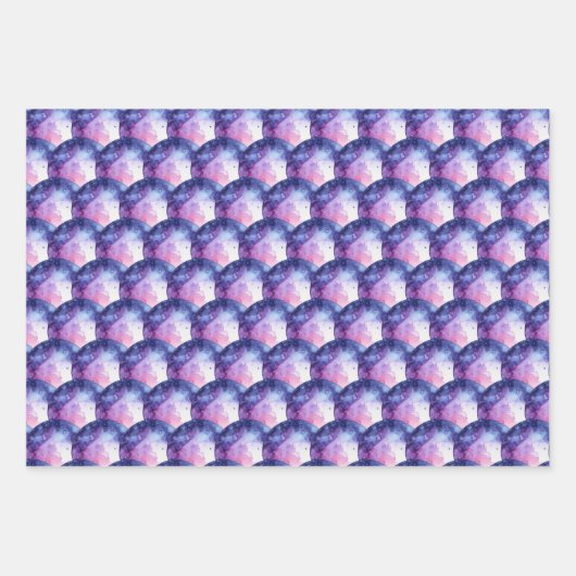 Schattierungen Lila Blasen Geschenkpapier Set (Vorderseite)