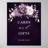 Schattierungen Lila Bloomkarten und -geschenke Zei Poster (Vorne)