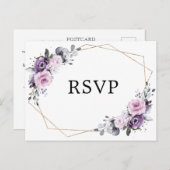 Schattierungen Lila Blooms Geometrischer UAWG Postkarte (Vorne/Hinten)