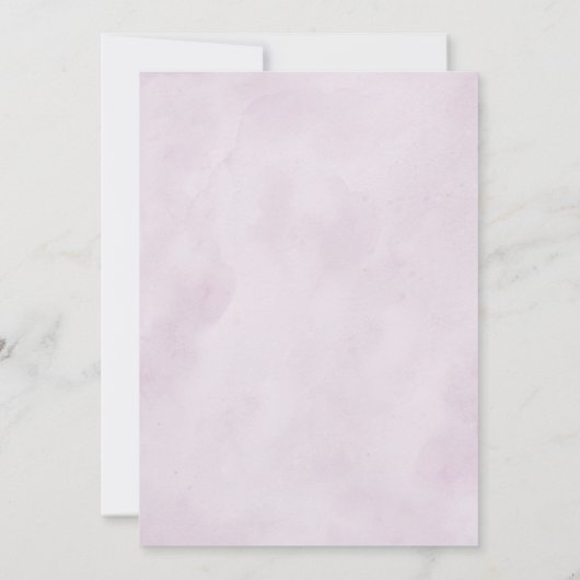 Schattierungen Lila Blooms Probe Dinner Einladung (Rückseite)