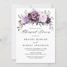 Schattierungen Lila Blooms Probe Dinner Einladung
