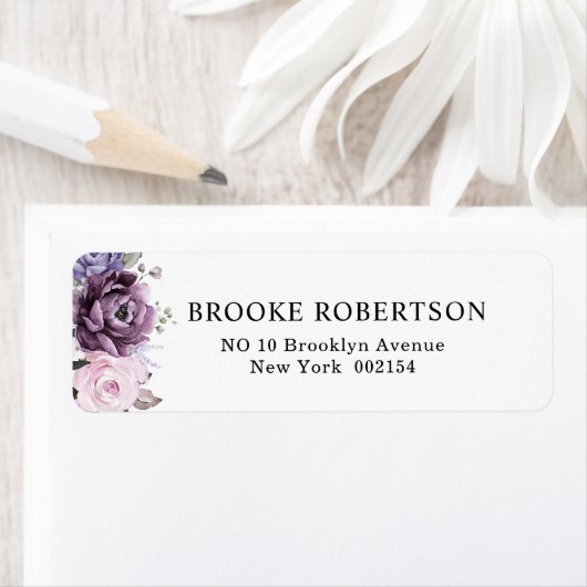 Schattierungen Lila Blooms-Rücksendeadresse (Insitu)