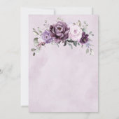 Schattierungen Lila Blüten Blumenmuster Brautparty Einladung (Rückseite)