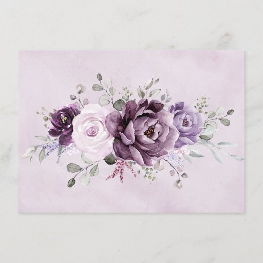 Schattierungen Lila blutiger blutiger Hochzeiten Begleitkarte (Rückseite)