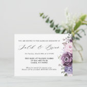 Schattierungen Lila blutiger blutiger Hochzeiten Begleitkarte (Stehend Vorderseite)