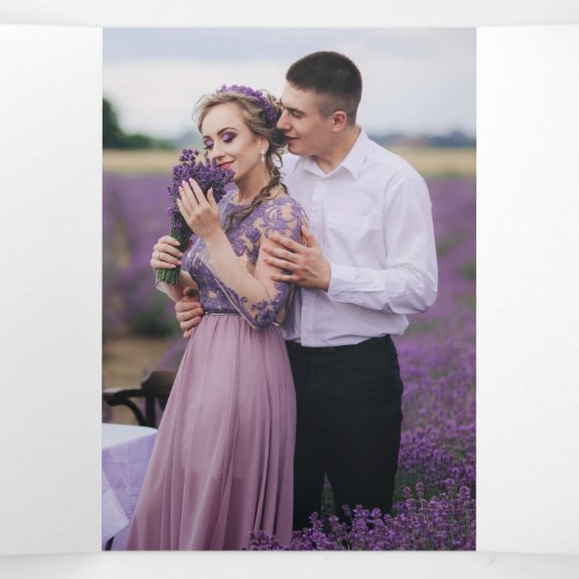 Schattierungen Lila blutiger blutiger Hochzeiten Dreifach Gefaltete Ankündigung (Innenseite Mitte)