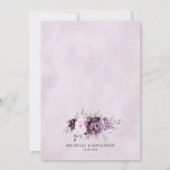 Schattierungen Lila blutiger blutiger Hochzeiten Einladung (Rückseite)