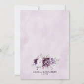 Schattierungen Lila blutiger blutiger Hochzeiten Einladung (Rückseite)