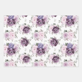 Schattierungen Lila blutiger blutiger Hochzeiten Geschenkpapier Set (Vorderseite 3)