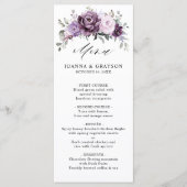 Schattierungen Lila blutiger blutiger Hochzeiten Menükarte (Vorderseite)