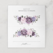 Schattierungen Lila blutiger blutiger Hochzeiten Platzkarte (Außenseite Aufgefaltet)