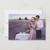 Schattierungen Lila blutiger blutiger Hochzeiten RSVP Karte (Rückseite)