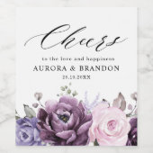 Schattierungen Lila blutiger blutiger Hochzeiten Weinetikett (Einzelnes Label)