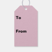 Schattierungen Lila geometrischer Abstrakter Kunst Geschenkanhänger (Rückseite)