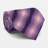 Schattierungen Lila geometrischer Abstrakter Kunst Krawatte (Gerollt)