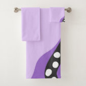 Schattierungen Lila moderner Abstrakter Kunst Badhandtuch Set (Insitu)